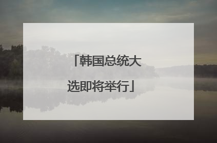 韩国总统大选即将举行