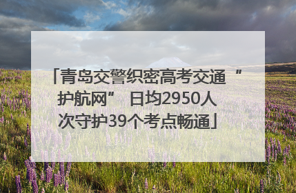 青岛交警织密高考交通“护航网” 日均2950人次守护39个考点畅通