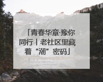 青春华章·豫你同行丨老社区里藏着“潮”密码