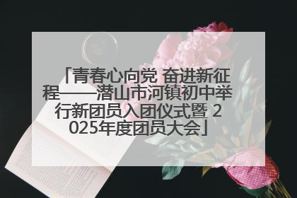 青春心向党 奋进新征程——潜山市河镇初中举行新团员入团仪式暨 2025年度团员大会