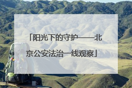 阳光下的守护——北京公安法治一线观察