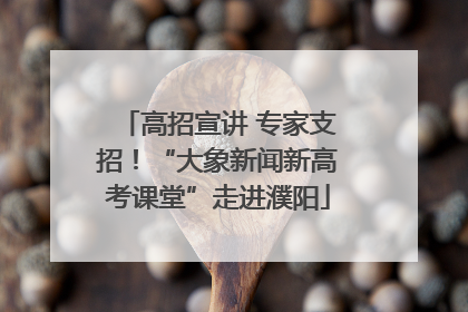 高招宣讲 专家支招！“大象新闻新高考课堂”走进濮阳