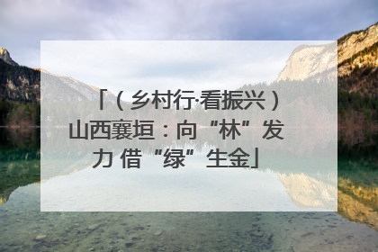 （乡村行·看振兴）山西襄垣：向“林”发力 借“绿”生金