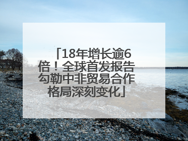 18年增长逾6倍！全球首发报告勾勒中非贸易合作格局深刻变化