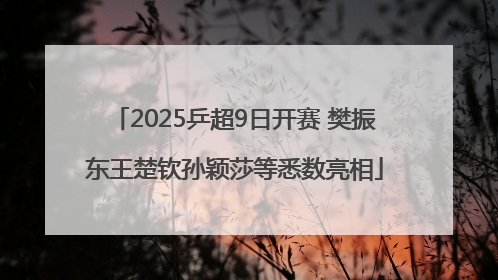 2025乒超9日开赛 樊振东王楚钦孙颖莎等悉数亮相