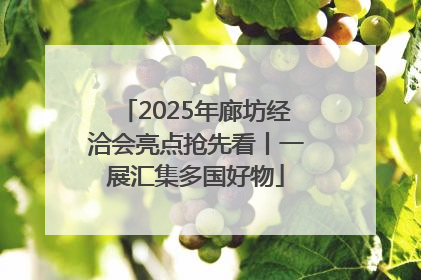 2025年廊坊经洽会亮点抢先看丨一展汇集多国好物
