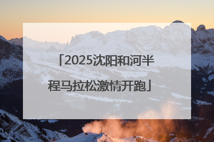 2025沈阳和河半程马拉松激情开跑