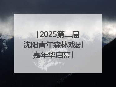 2025第二届沈阳青年森林戏剧嘉年华启幕
