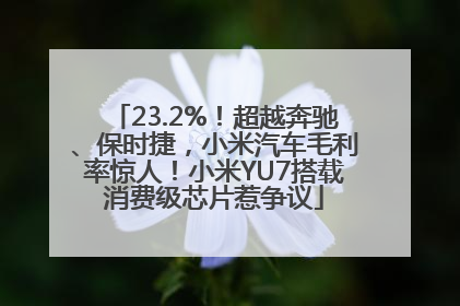 23.2%！超越奔驰、保时捷，小米汽车毛利率惊人！小米YU7搭载消费级芯片惹争议