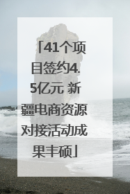 41个项目签约4.5亿元 新疆电商资源对接活动成果丰硕