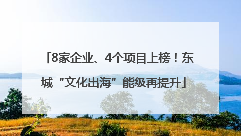 8家企业、4个项目上榜！东城“文化出海”能级再提升