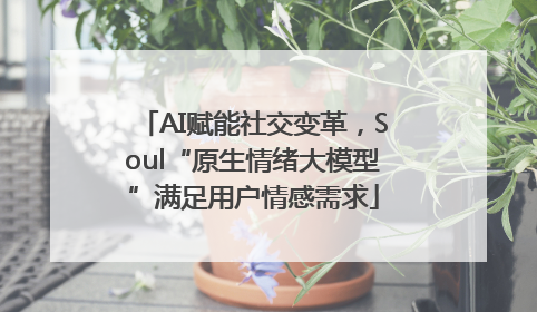 AI赋能社交变革，Soul“原生情绪大模型”满足用户情感需求